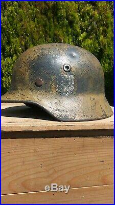 WWII German Camoflauge Helmet