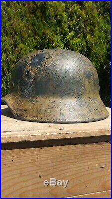 WWII German Camoflauge Helmet