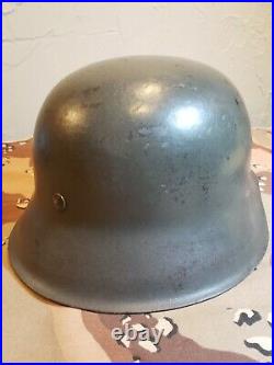 WWII German Ex-SS M42 EF64 Helmet