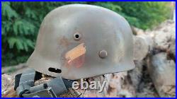 WWII German Fallschirmjager Paratrooper Helmet! Factory stamp