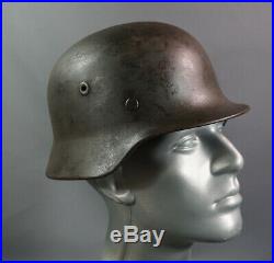 WWII German Germany Army Wehrmacht M40 Steel Combat Helmet Q64 Linear Authentic