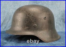 WWII German Heer m42 combat helmet soldier Wehrmacht uniform US Army Vet estate