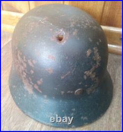 WWII German Helmet In Native Paint