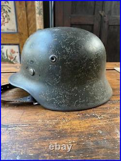 WWII German Helmet In Original and Complete Condition
