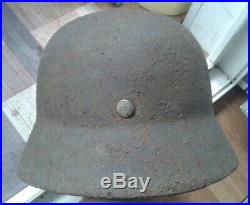 WWII German Helmet M35/64 In Native Paint