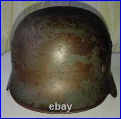 WWII German Helmet M35/ET64 3880
