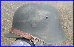 WWII German Helmet M40/ EF64 with signature uffz