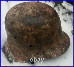 WWII German Helmet M42 Winter Camo