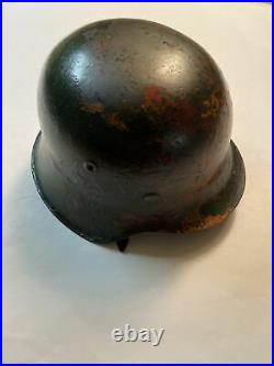 WWII German Helmet With Chin Strap No Liner / Estate Item