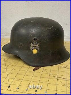 WWII German Helmet leather liner and strap cc1