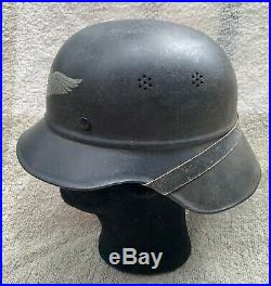 WWII German Luftschutz two piece gladiator helmet complete
