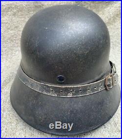 WWII German Luftschutz two piece gladiator helmet complete