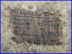 WWII German Luftwaffe Leather Flight Helmet LKpW101 Skull Cap Hat Siemens 1940s