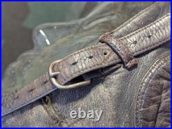 WWII German Luftwaffe Leather Flight Helmet LKpW101 Skull Cap Hat Siemens 1940s