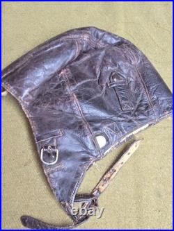 WWII German Luftwaffe Leather Flying Helmet