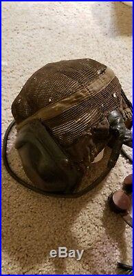WWII German Luftwaffe Pilot's Summer Flight Helmet, Size 7(approx.)