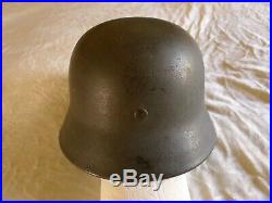 WWII German M-40 Helmet EF64 #1248 Vet Bringback Untouched Since WWII, Named KIA