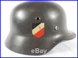 WWII German M1935 Double Decal Luftwaffe Helmet Q66/4287