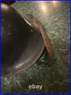 WWII German M34 Civil Police Fire Helmet Original Steel Stahlhelm Vintage