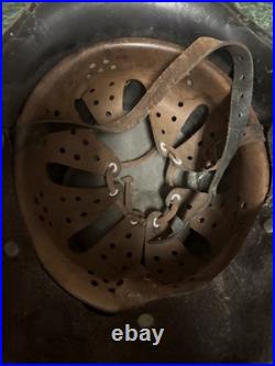 WWII German M34 Civil Police Fire Helmet Original Steel Stahlhelm Vintage
