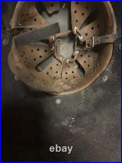 WWII German M34 Civil Police Fire Helmet Original Steel Stahlhelm Vintage