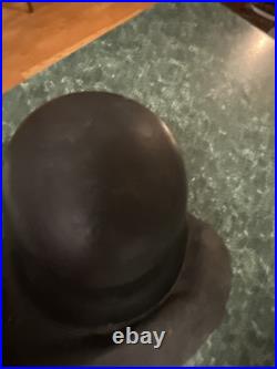 WWII German M34 Civil Police Fire Helmet Original Steel Stahlhelm Vintage