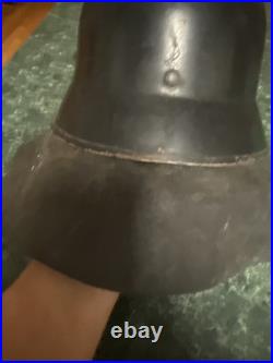WWII German M34 Civil Police Fire Helmet Original Steel Stahlhelm Vintage