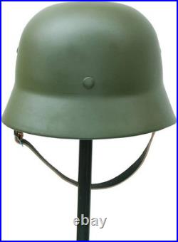WWII German M35 Green Steel Helmet Stahlhelm Combat Replica Retro Reenactment