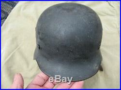 WWII German M35 Helmet with Liner and Chinstrap