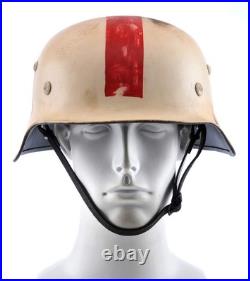 WWII German M35 Medic Winter Cammo Helmet WWII German M35 Medic Winter Cammo Helmet