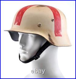 WWII German M35 Medic Winter Cammo Helmet