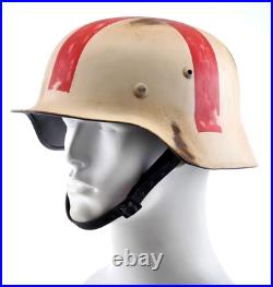 WWII German M35 Medic Winter Cammo Helmet