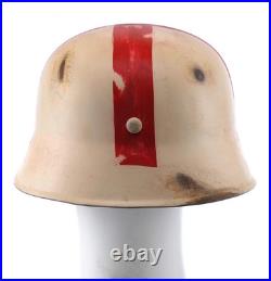 WWII German M35 Medic Winter Cammo Helmet WWII German M35 Medic Winter Cammo Helmet