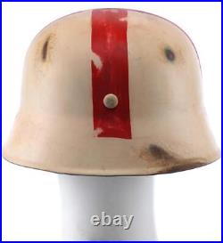 WWII German M35 Medic Winter Cammo Helmet