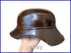 WWII German M38 Air Defense Luftschutz Gladiator original Helmet