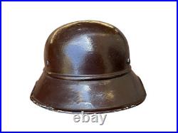 WWII German M38 Air Defense Luftschutz Gladiator original Helmet