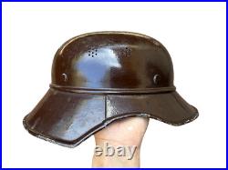 WWII German M38 Air Defense Luftschutz Gladiator original Helmet