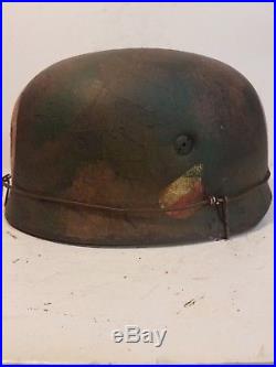 WWII German M38 Fallschirmjager Medic Paratrooper Helmet