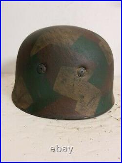 WWII German M38 Fallschirmjager Splinter Camo Paratrooper Helmet