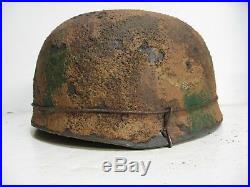 WWII German M38 Fallschirmjager Textured camo Paratrooper Helmet