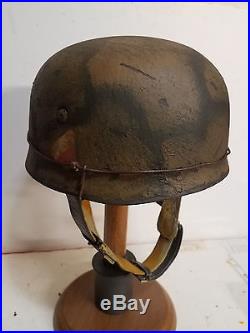 WWII German M38 Fallschirmjager Turtle Shell camo Paratrooper Helmet