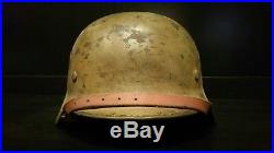 WWII German M40 DAK Camo Kriegsmarine Helmet