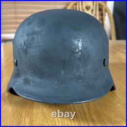WWII German M40 Helmet NS 66 6076 With Inspection Stamp New Liner And Strap