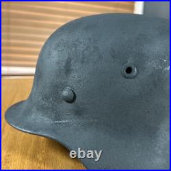 WWII German M40 Helmet NS 66 6076 With Inspection Stamp New Liner And Strap