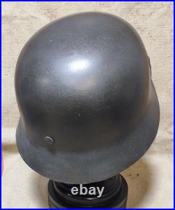 WWII German M40 Original Helmet, Restored Steel Shell, Size 66, WW2? 3
