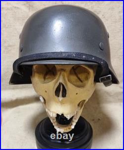 WWII German M40 Original Helmet, Restored Steel Shell, Size 66, WW2? 3