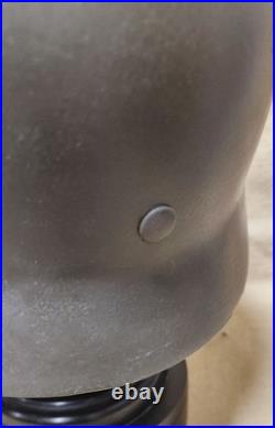 WWII German M40 Original Helmet, Restored Steel Shell, Size 66, WW2? 3