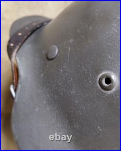 WWII German M40 Original Helmet, Restored Steel Shell, Size 66, WW2? 3