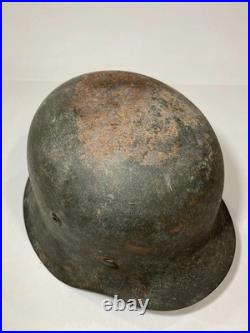 WWII German M40 Steel Helmet with Liner Chinstrap Military With German Coin