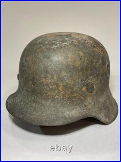 WWII German M40 Steel Helmet with Liner Chinstrap Military With German Coin